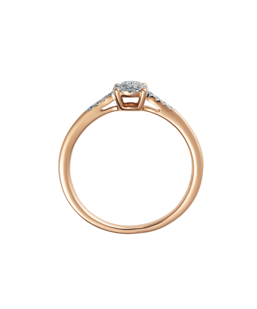 Auksinis žiedas su deimantais - Auksiniai Žiedai su brangakmeniais - Goldinga