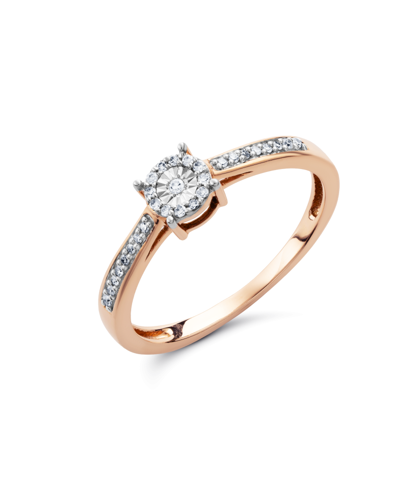 Auksinis žiedas su deimantais - Auksiniai Žiedai su brangakmeniais - Goldinga