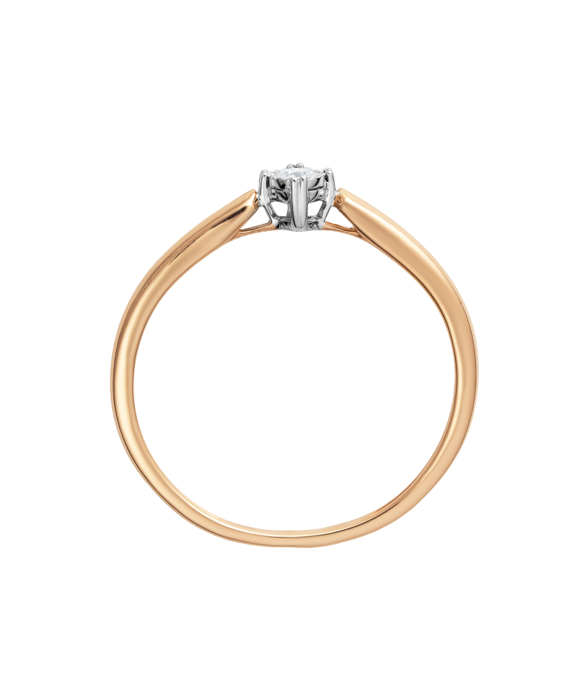 Auksinis žiedas su briliantu - Auksiniai Žiedai su brangakmeniais - Goldinga