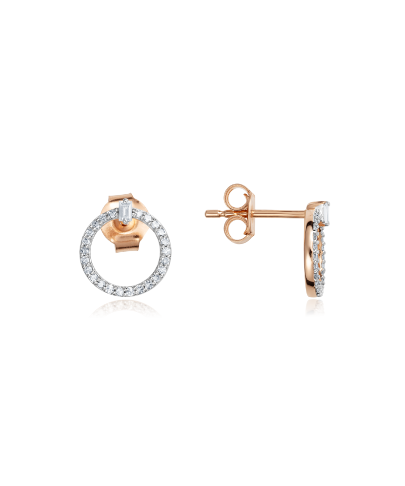 Auksiniai auskarai su deimantais - Auksiniai Auskarai su brangakmeniais - Goldinga