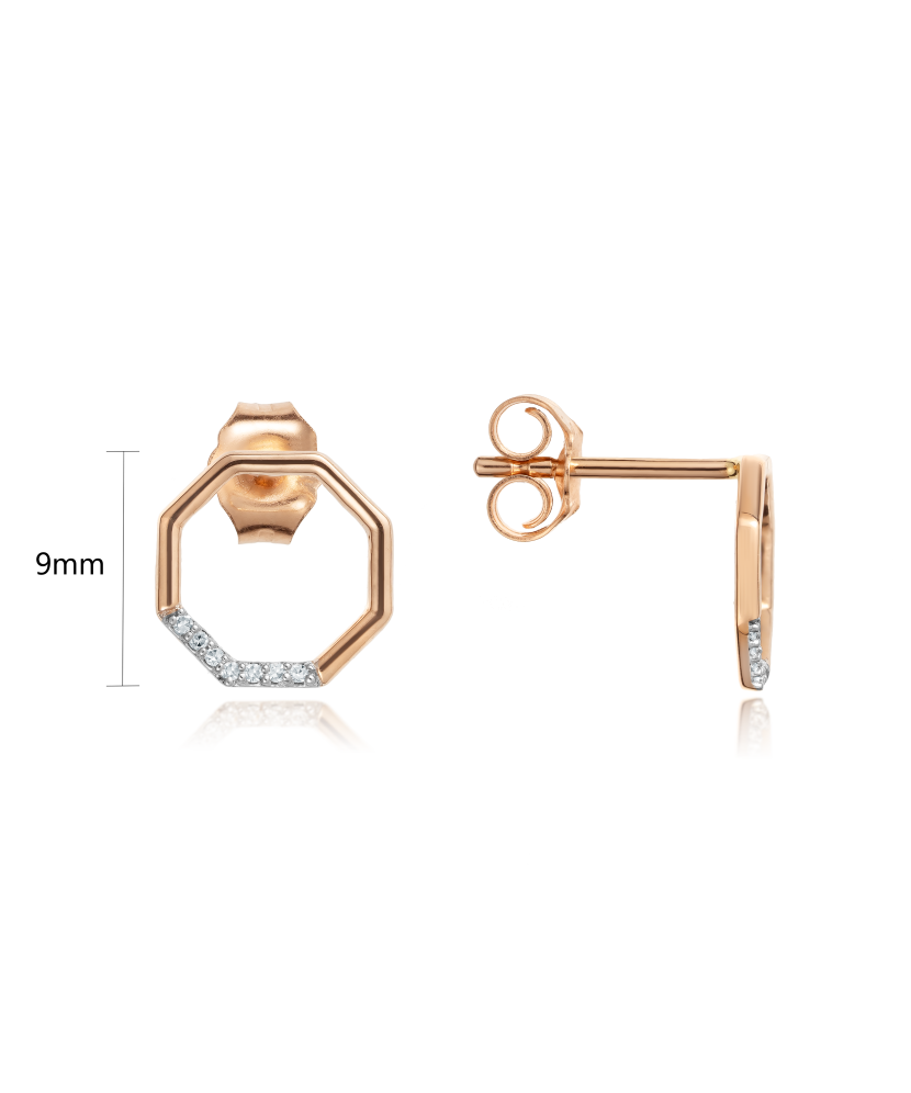 Auksiniai auskarai su deimantais - Auksiniai Auskarai su brangakmeniais - Goldinga