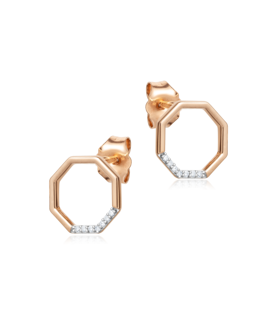 Auksiniai auskarai su deimantais - Auksiniai Auskarai su brangakmeniais - Goldinga