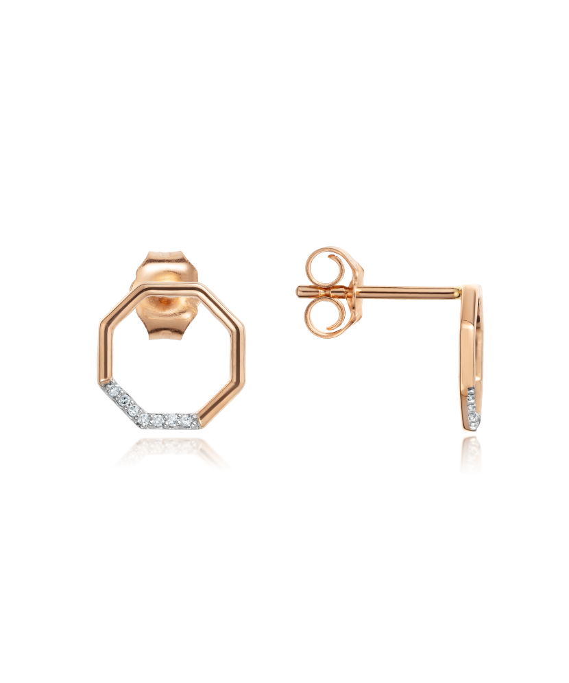 Auksiniai auskarai su deimantais - Auksiniai Auskarai su brangakmeniais - Goldinga