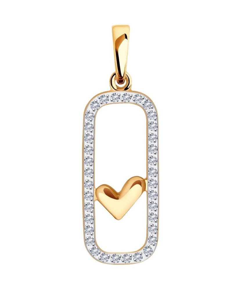 Auksinis pakabukas su cirkoniais - Auksiniai pakabukai - Goldinga