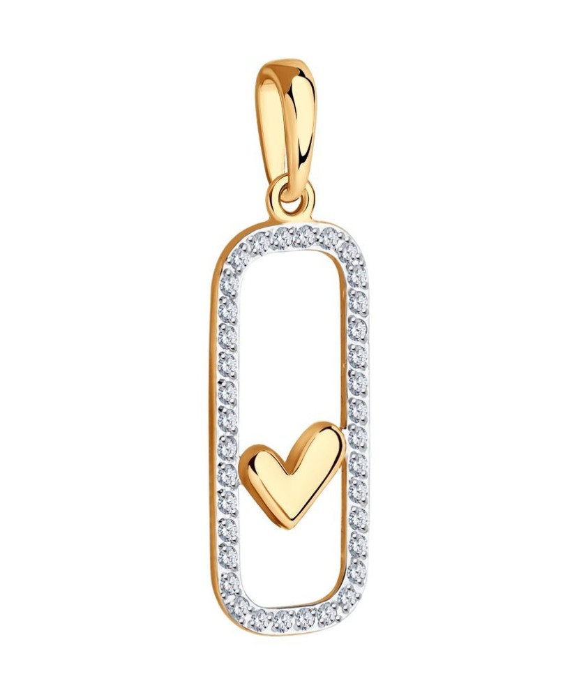 Auksinis pakabukas su cirkoniais - Auksiniai pakabukai - Goldinga