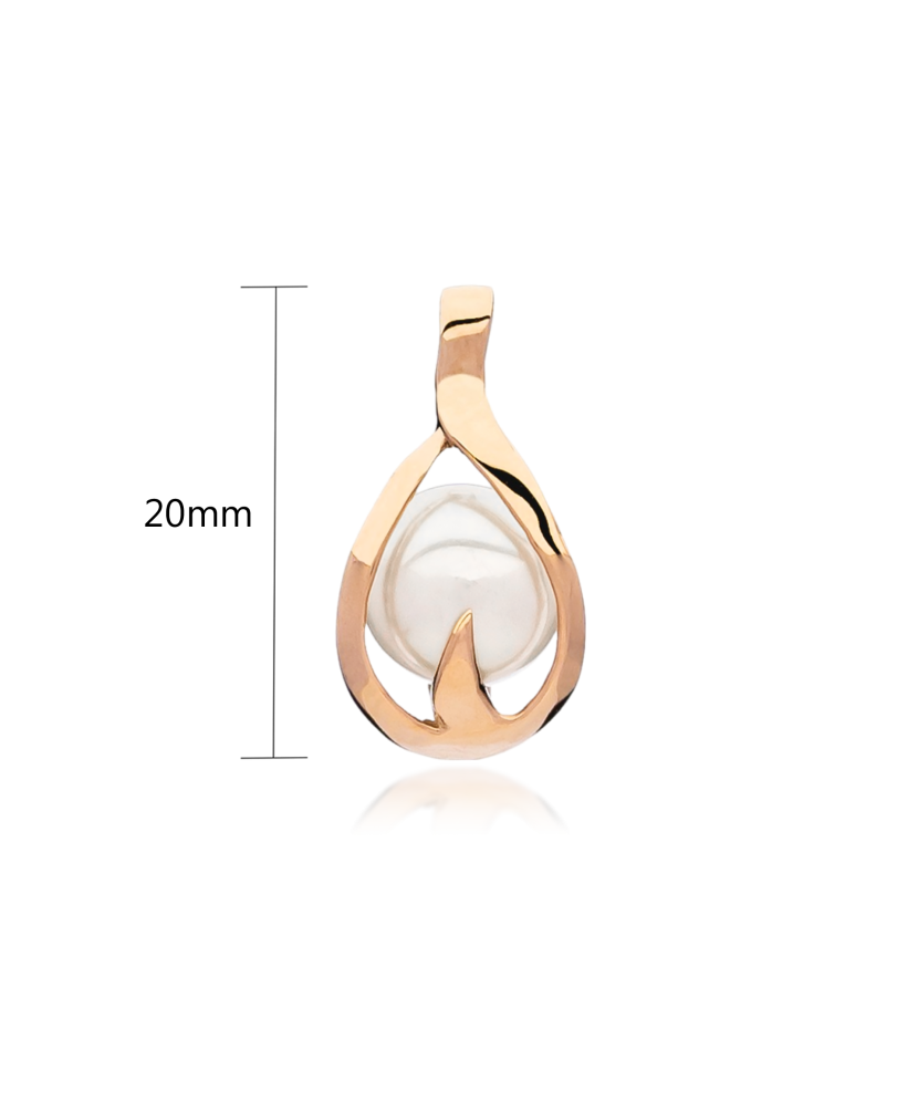 Auksinis pakabukas su perlu - Auksiniai pakabukai - Goldinga