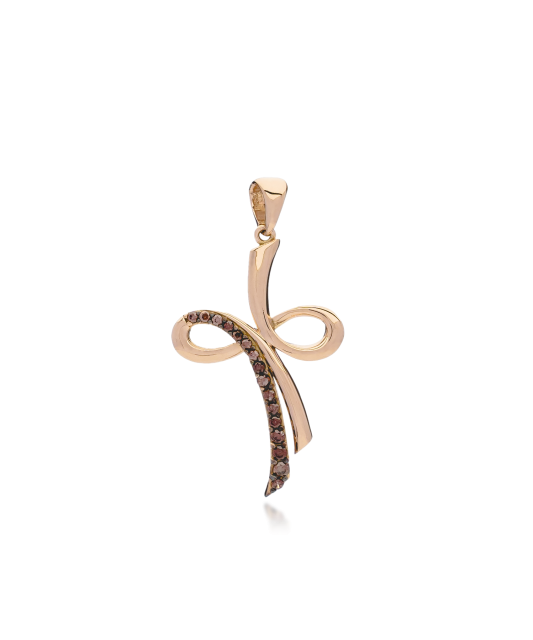 Auksinis pakabukas su dūminiais topazais - Auksiniai pakabukai - Goldinga