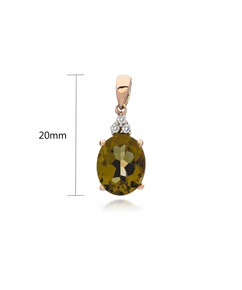 Auksinis pakabukas su sultanitu ir cirkoniais - Auksiniai pakabukai - Goldinga