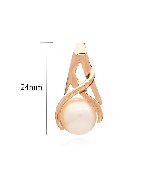 Auksinis pakabukas su perlu - Auksiniai pakabukai - Goldinga