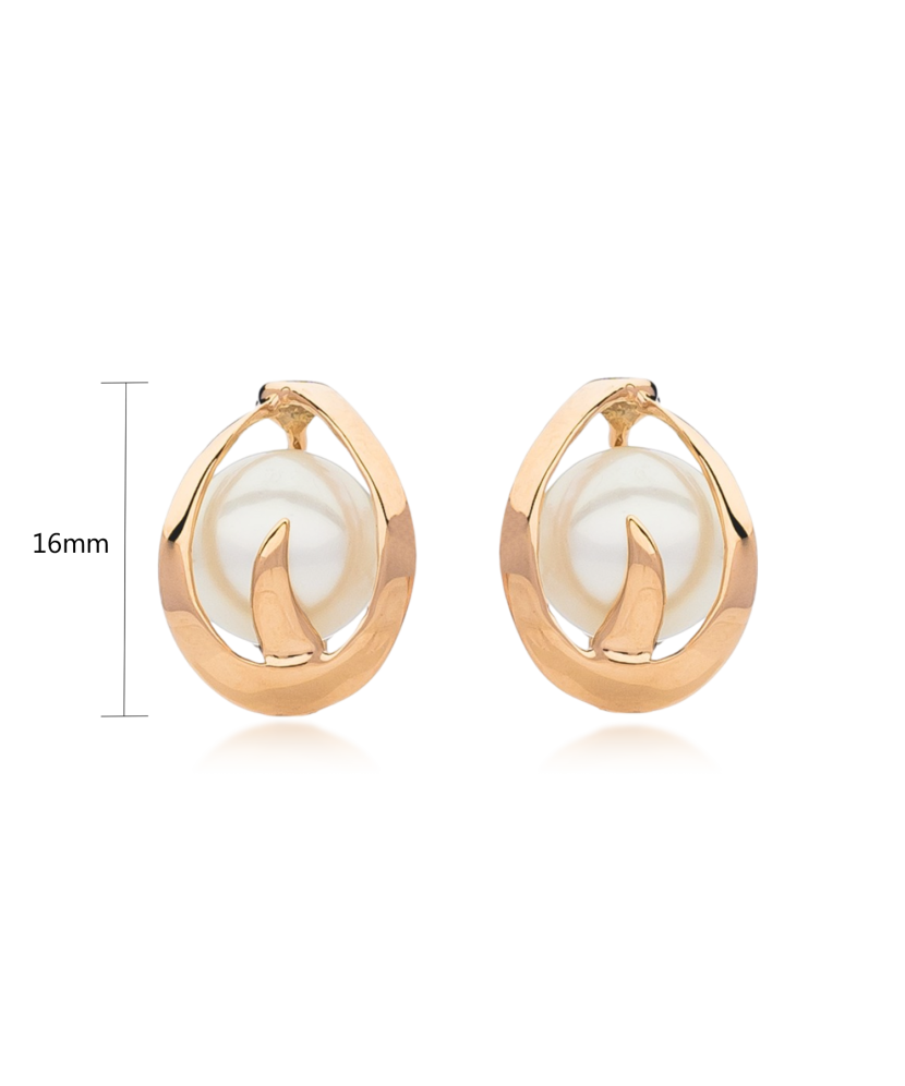 Auksiniai auskarai su perlais - Auksiniai auskarai - Goldinga