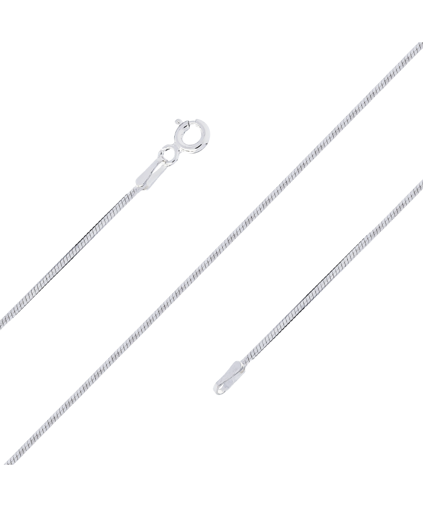 Sidabrinė Grandinėlė "Snake" 1.3mm - Sidabrinės grandinėlės - Goldinga