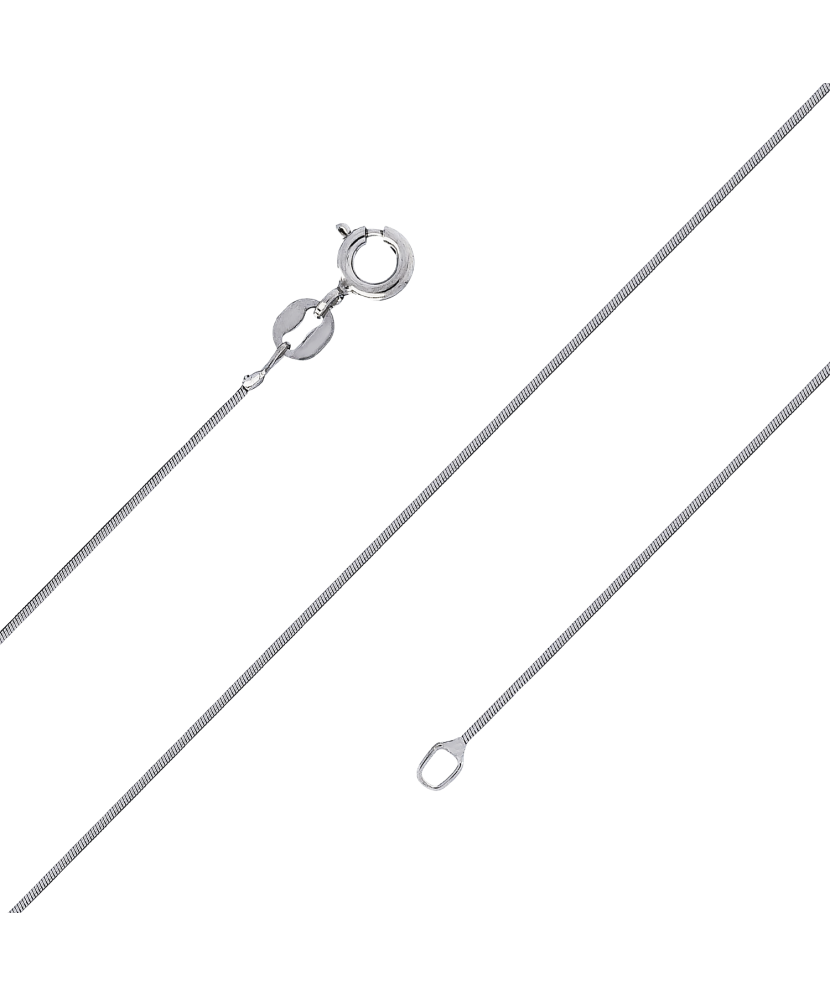 Sidabrinė Grandinėlė Dengta Rodžiu "Snake" 0.8mm - Sidabrinės grandinėlės - Goldinga