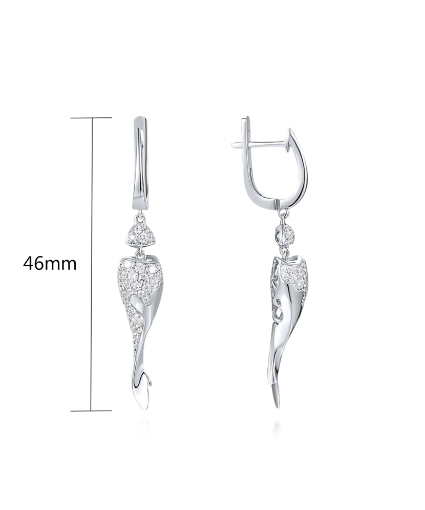 Sidabriniai auskarai su cirkoniais
