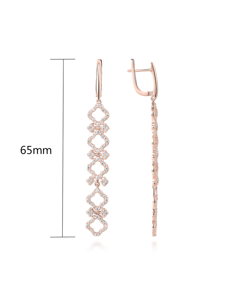 Paauksuoti Sidabriniai auskarai su cirkoniais