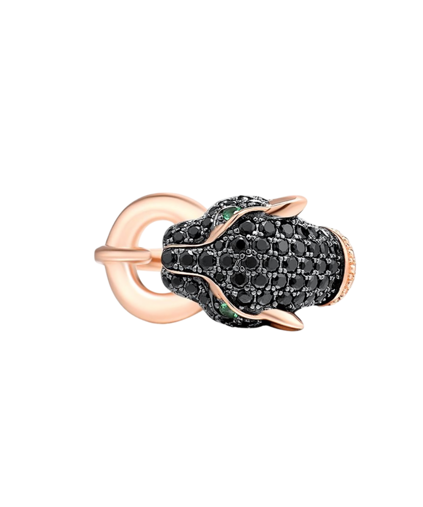 Paauksuotas sidabrinis žiedas su špineliais