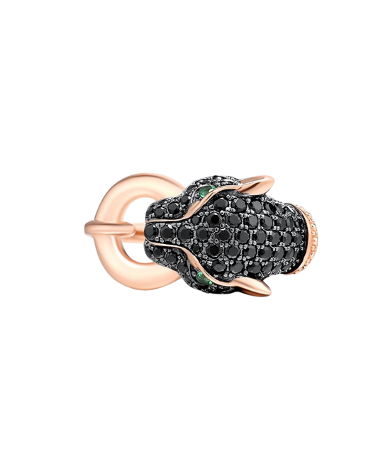 Paauksuotas sidabrinis žiedas su špineliais