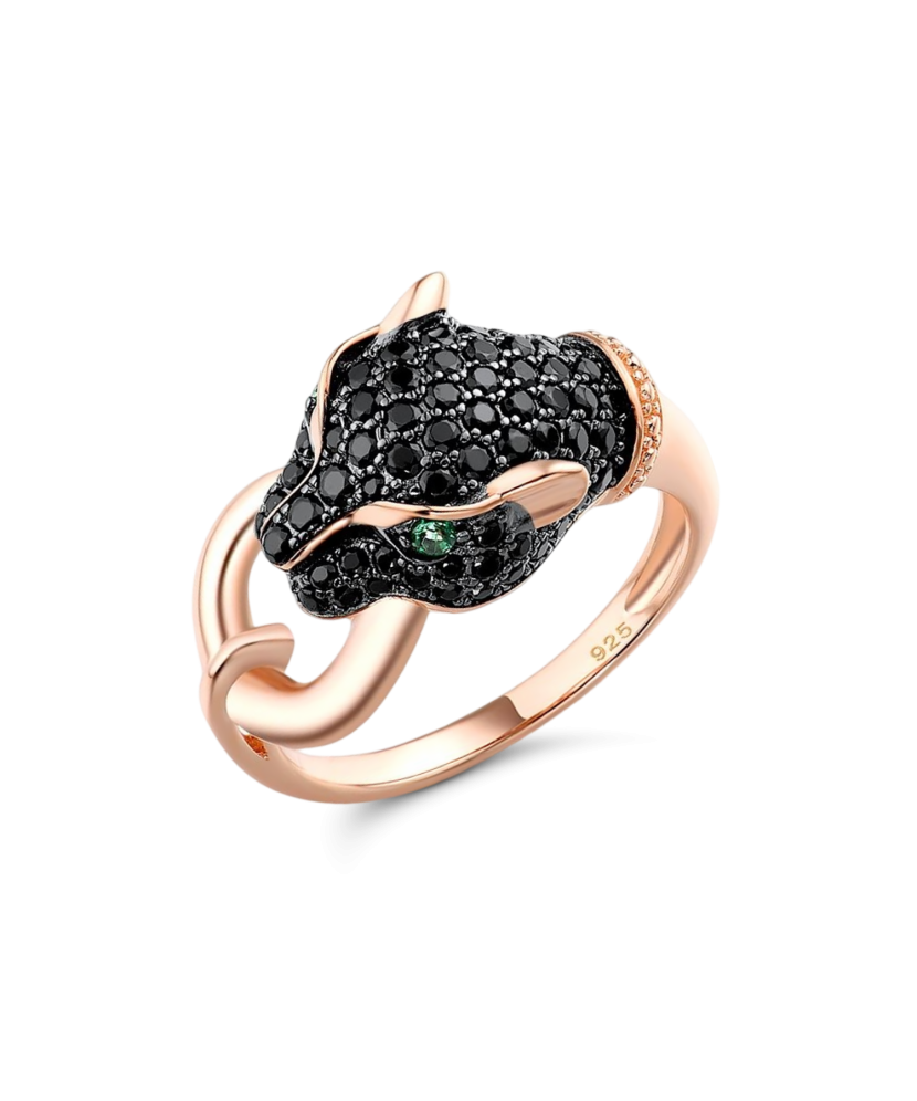 Paauksuotas sidabrinis žiedas su špineliais