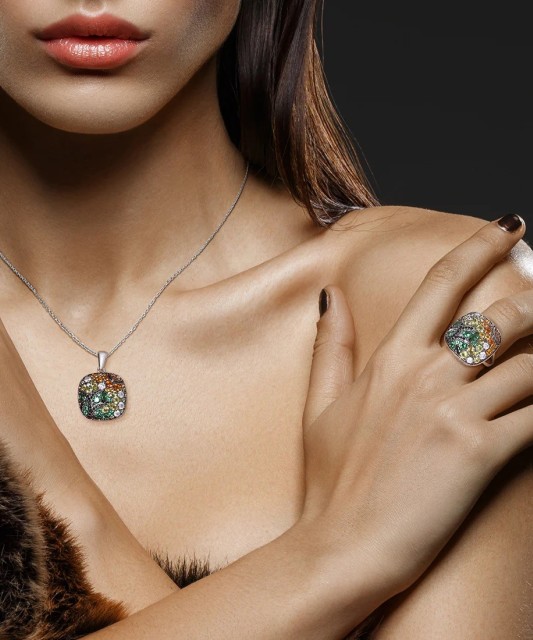 Sidabrinis žiedas su cirkoniais - Sidabriniai žiedai - Goldinga