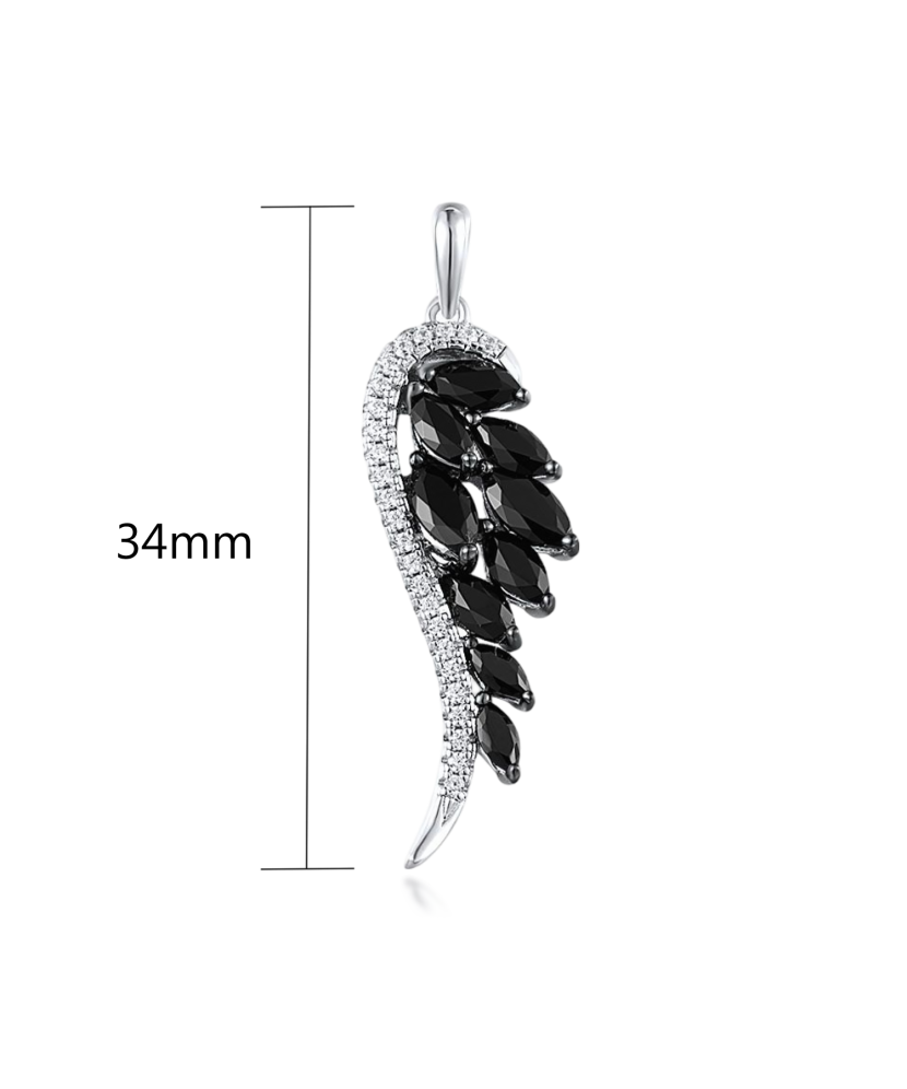 Sidabrinis pakabukas su cirkoniais ir špineliais