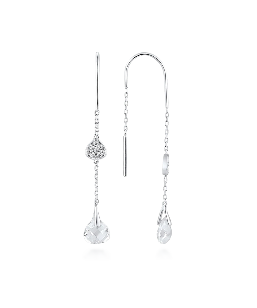 Sidabriniai auskarai su cirkoniais - Sidabriniai auskarai - Goldinga