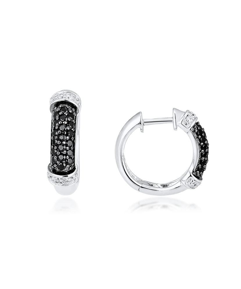 Sidabriniai auskarai su cirkoniais ir špineliais - Sidabriniai auskarai - Goldinga