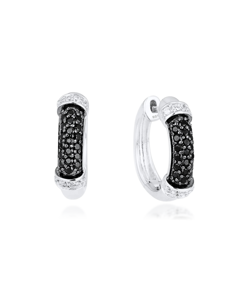 Sidabriniai auskarai su cirkoniais ir špineliais - Sidabriniai auskarai - Goldinga