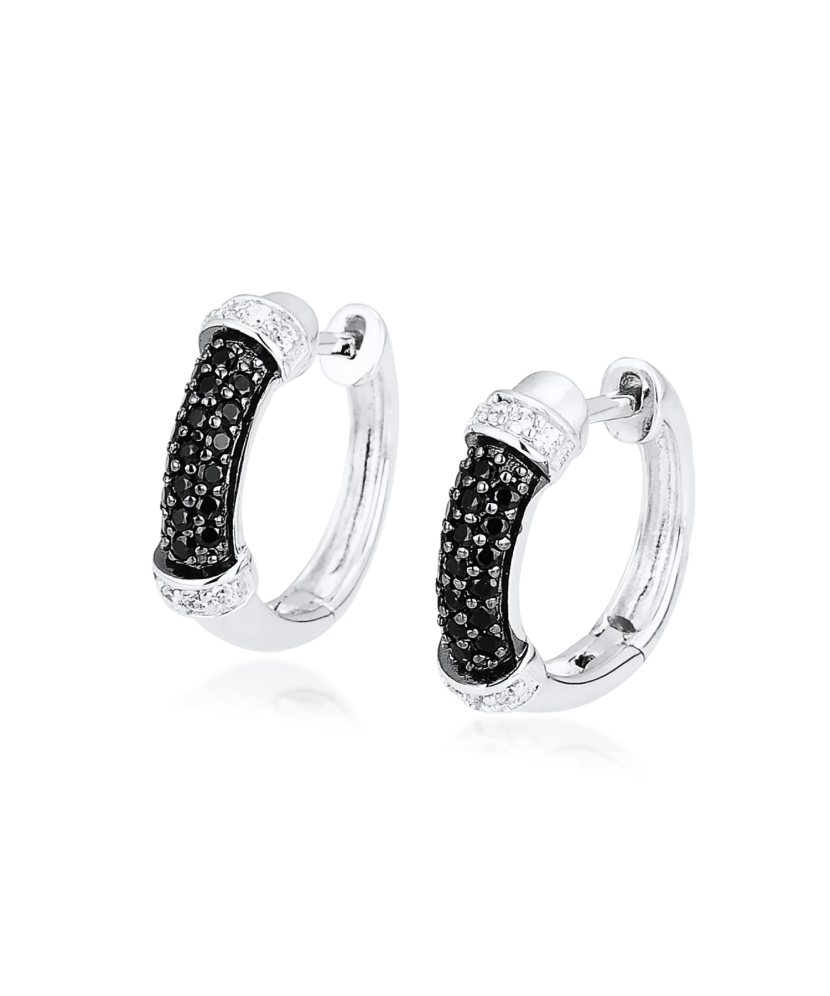 Sidabriniai auskarai su cirkoniais ir špineliais - Sidabriniai auskarai - Goldinga