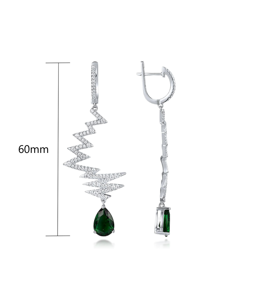 Sidabriniai auskarai su cirkoniais