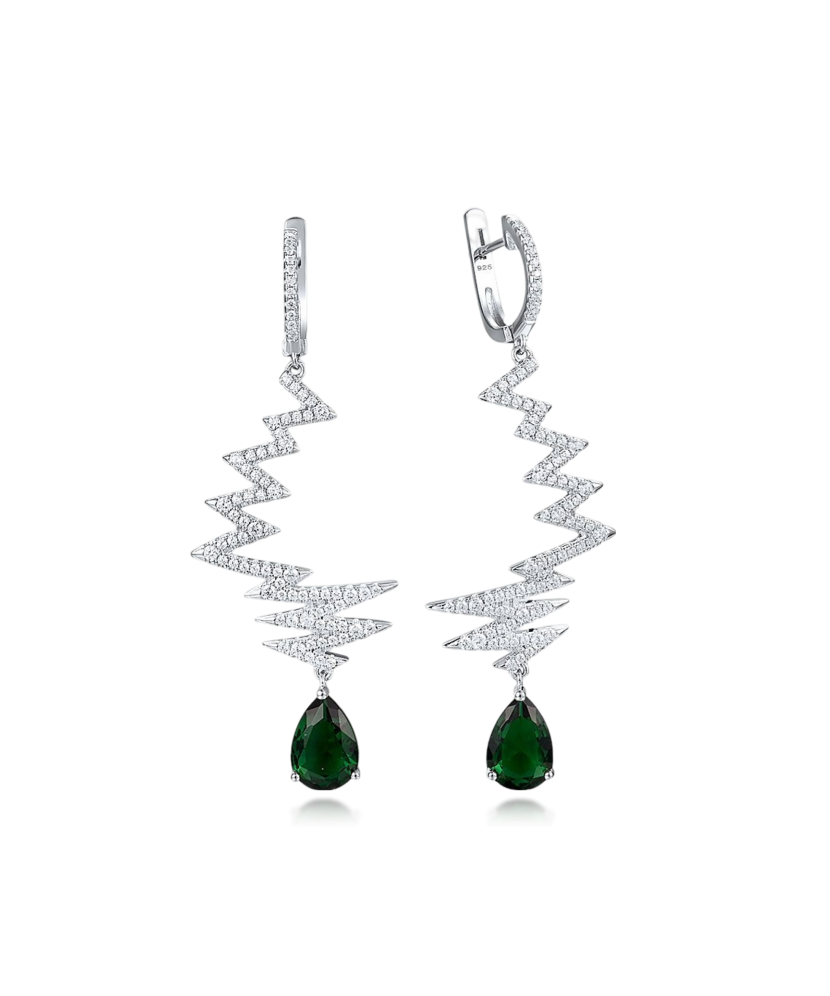 Sidabriniai auskarai su cirkoniais