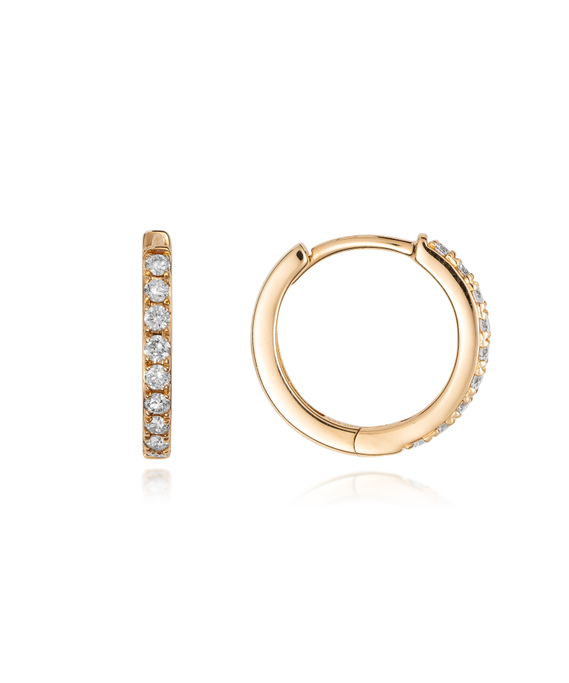 Auksiniai auskarai su deimantais - Auksiniai Auskarai su brangakmeniais - Goldinga