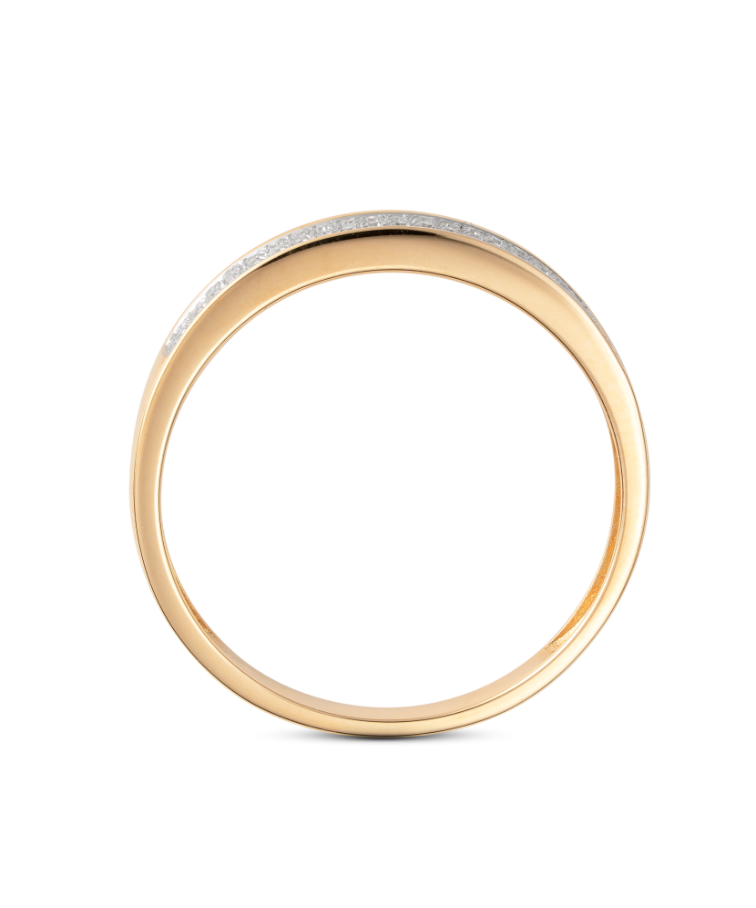 Auksinis žiedas su deimantais