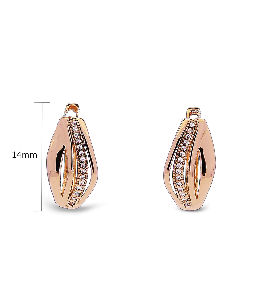 Auksiniai auskarai su cirkoniais - Auksiniai auskarai - Goldinga