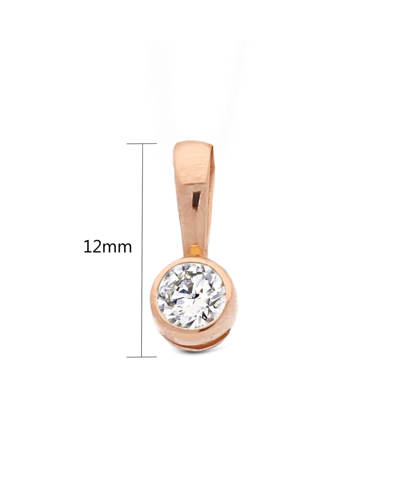 Auksinis pakabukas su cirkoniu - Auksiniai pakabukai - Goldinga