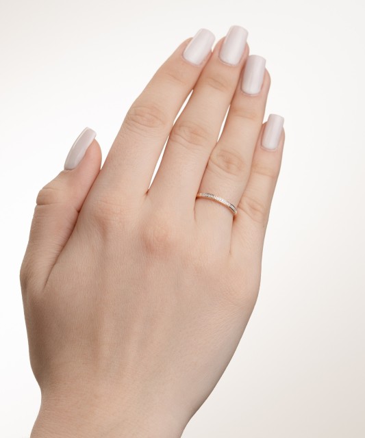 Auksinis žiedas su deimantais - Auksiniai Žiedai su brangakmeniais - Goldinga