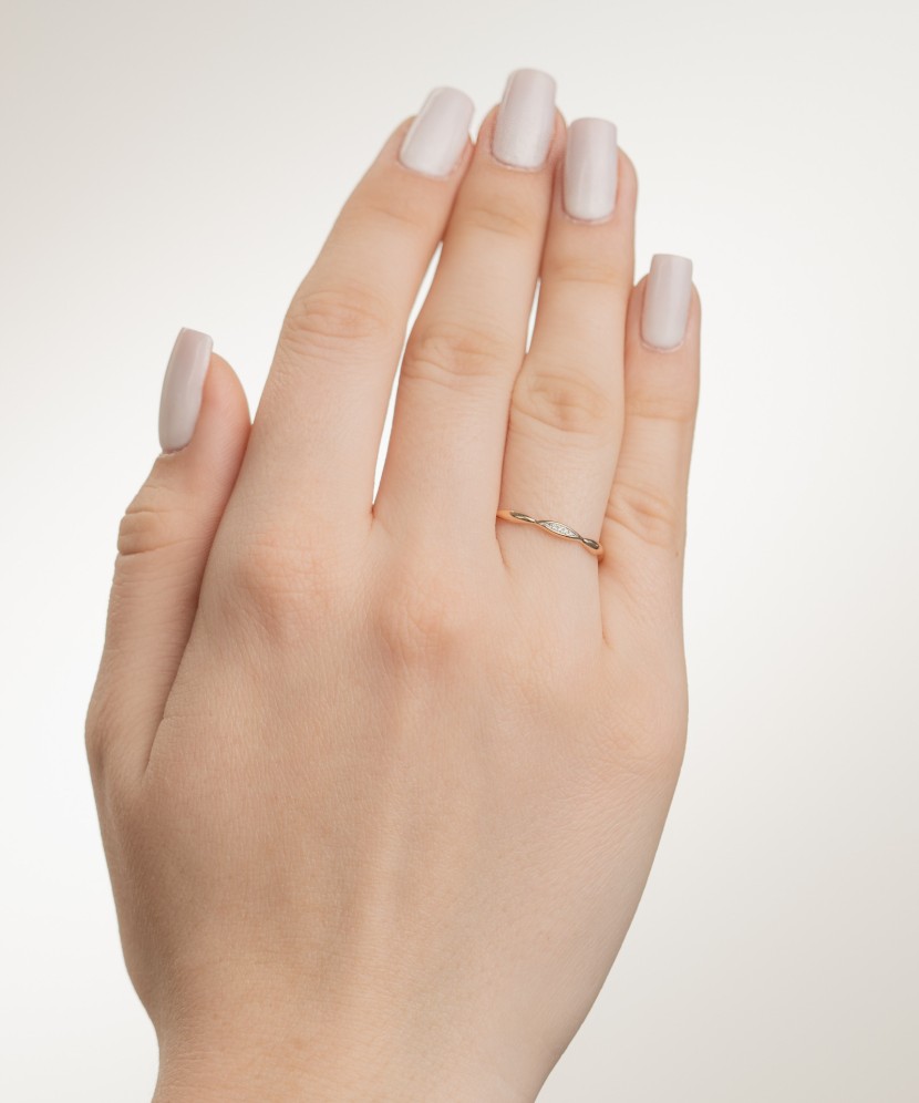 Auksinis žiedas su deimantais - Auksiniai Žiedai su brangakmeniais - Goldinga