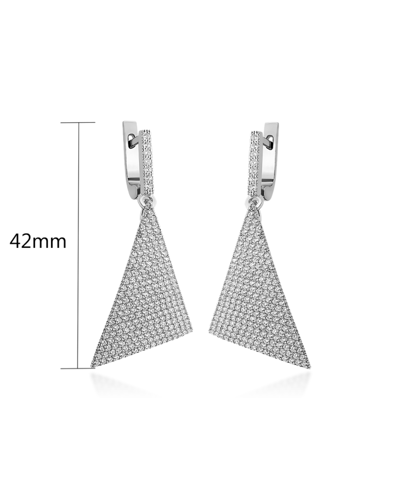 Sidabriniai auskarai su cirkoniais - Sidabriniai auskarai - Goldinga