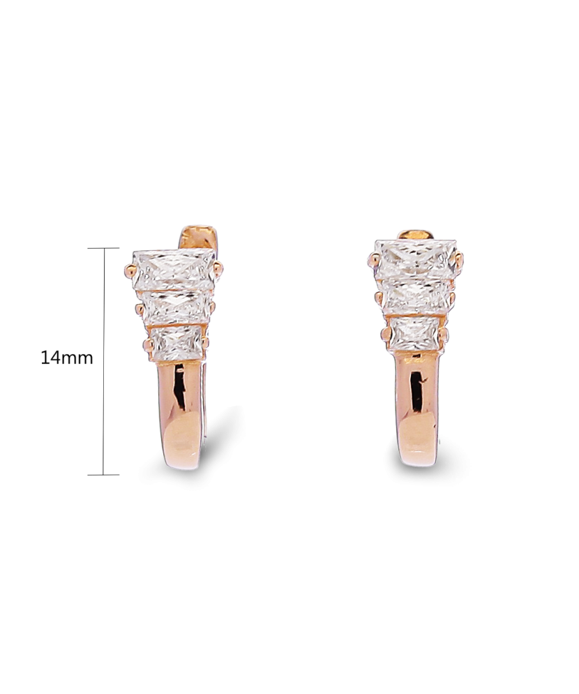 Auksiniai auskarai su cirkoniais - Auksiniai auskarai - Goldinga