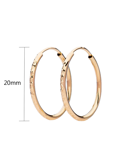 Auksiniai auskarai rinkutės 20mm - Auksiniai auskarai - Goldinga