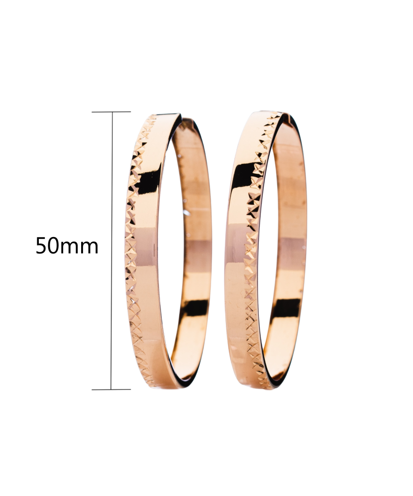 Auksiniai auskarai rinkutės 50mm - Auksiniai auskarai - Goldinga