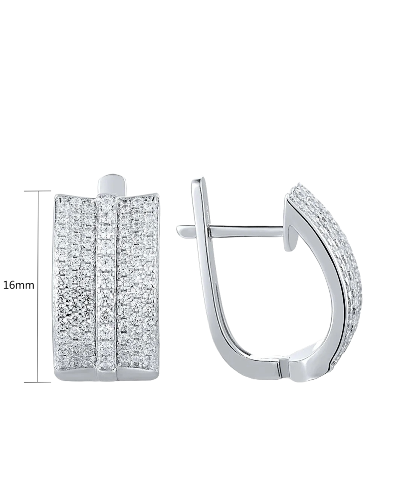 Sidabriniai auskarai su cirkoniais - Sidabriniai auskarai - Goldinga