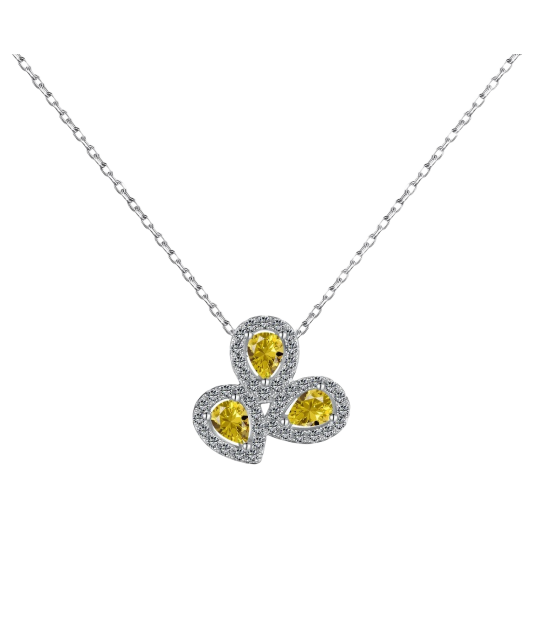 Sidabrinė Grandinėlė Su Cirkonio Pakabuku - Sidabrinės grandinėlės su pakabukais - Goldinga