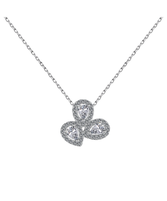 Sidabrinė Grandinėlė Su Cirkonio Pakabuku - Sidabrinės grandinėlės su pakabukais - Goldinga