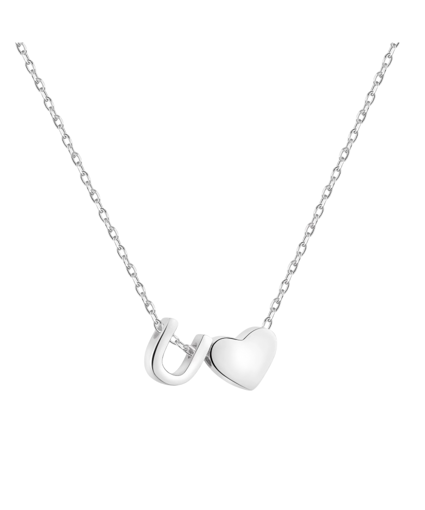 Sidabrinė Grandinėlė Su Pakabuku Raidė U - Sidabrinės grandinėlės su pakabukais - Goldinga