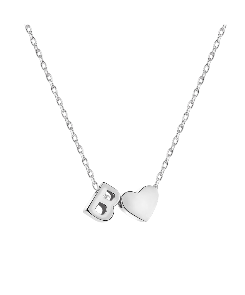 Sidabrinė Grandinėlė Su Pakabuku Raidė B - Sidabrinės grandinėlės su pakabukais - Goldinga