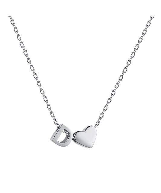 Sidabrinė Grandinėlė Su Pakabuku Raidė D - Sidabrinės grandinėlės su pakabukais - Goldinga