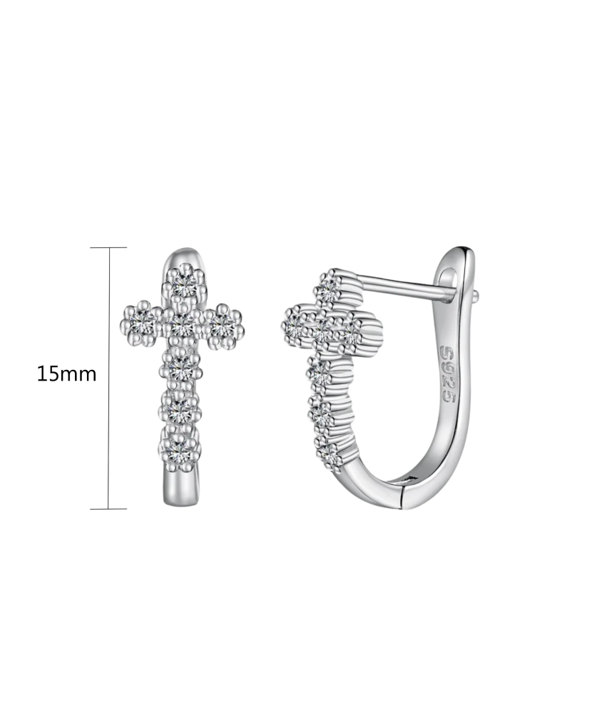 Sidabriniai auskarai su cirkoniais  - Goldinga