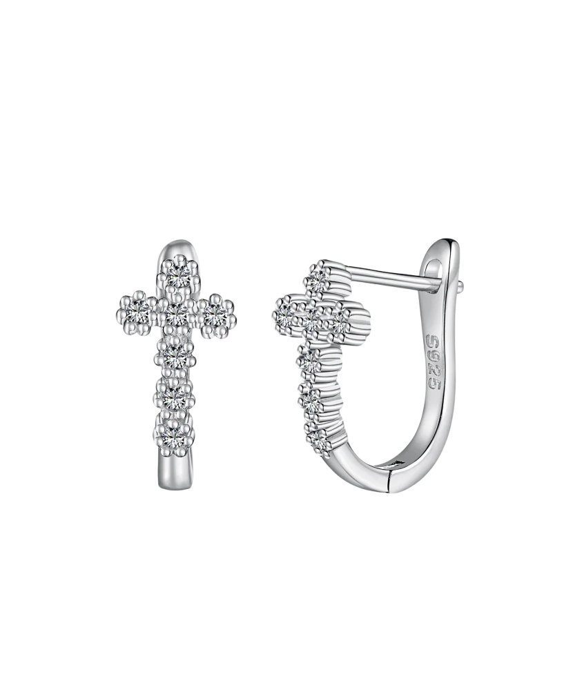 Sidabriniai auskarai su cirkoniais  - Goldinga