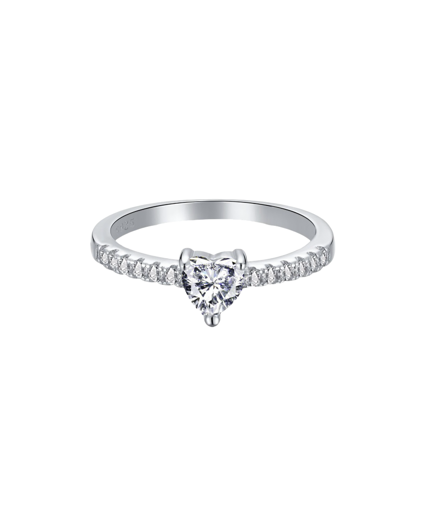 Sidabrinis žiedas su cirkoniais - Sidabriniai žiedai - Goldinga