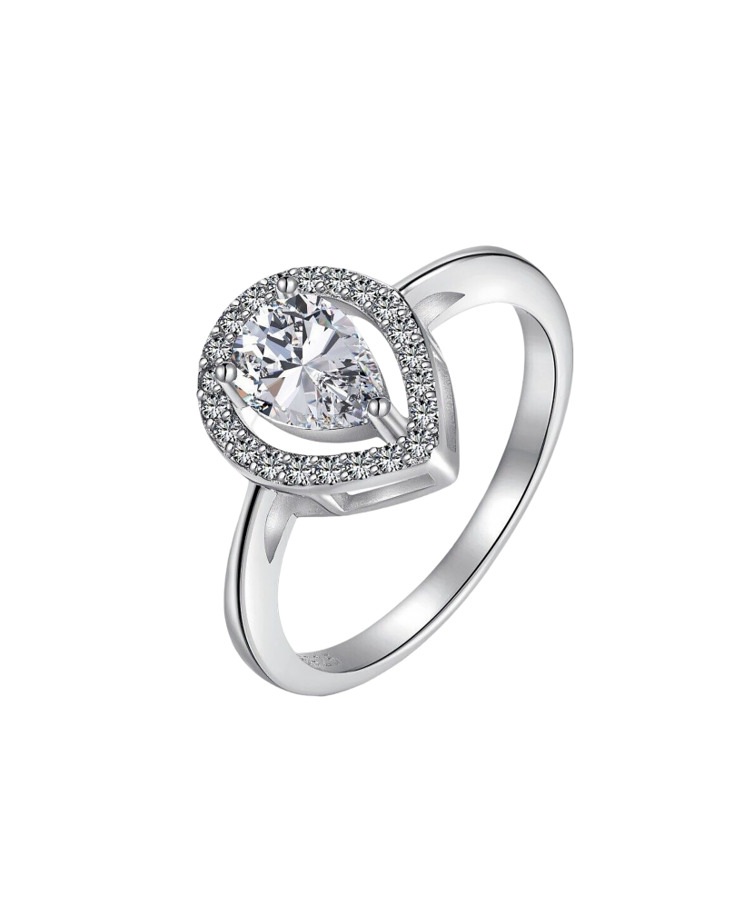 Sidabrinis žiedas su cirkoniais - Sidabriniai žiedai - Goldinga