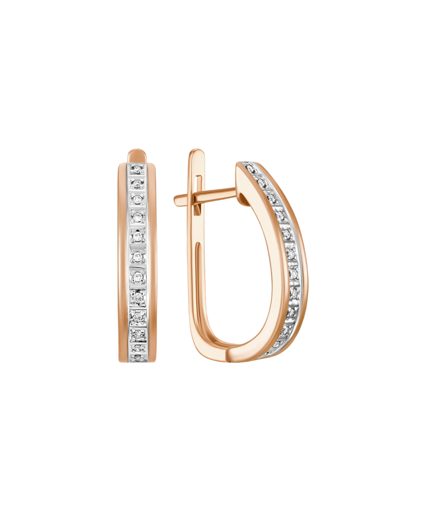 Auksiniai auskarai su deimantais - Auksiniai Auskarai su brangakmeniais - Goldinga